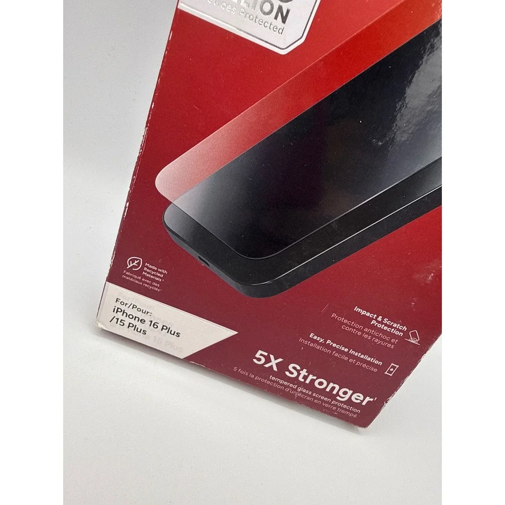 ZAGG Screen Protector iPhone 16 Plus 15 Plus Clear New Glass‎ Elite Shield